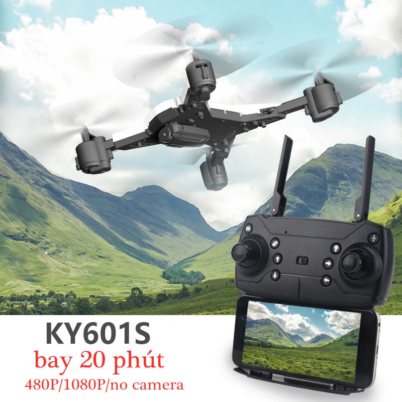 【Sản phẩm này không chấp nhận COD】KY601S Bay 20 Phút, Cánh Gập Camera WIFI FPV Full HD 1080p Truyền Hình Ảnh Về Điện Thoại for Flycam | BigBuy360 - bigbuy360.vn