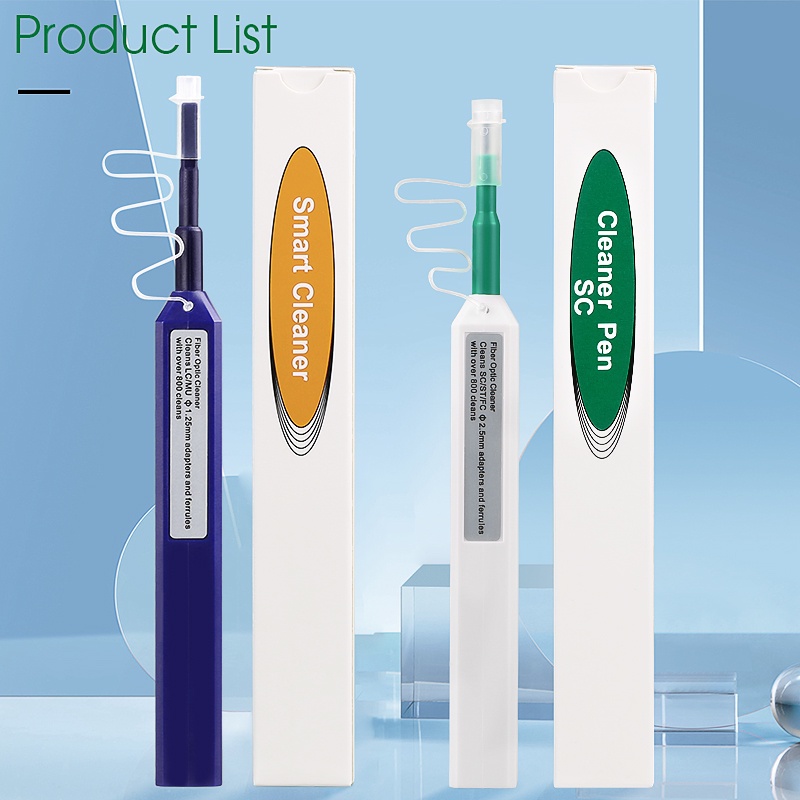 SC / FC / ST / LC One-Click Cleaner Tool 1.25mm và 2.5mm Fiber Optic Cleaner Bút làm sạch sợi quang 800 Time Cleans