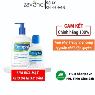 Sữa rửa mặt CETAPHIL Gentle Skin Cleanser dành cho da mụn nam, nữ 125ml - ZAVENCI Official