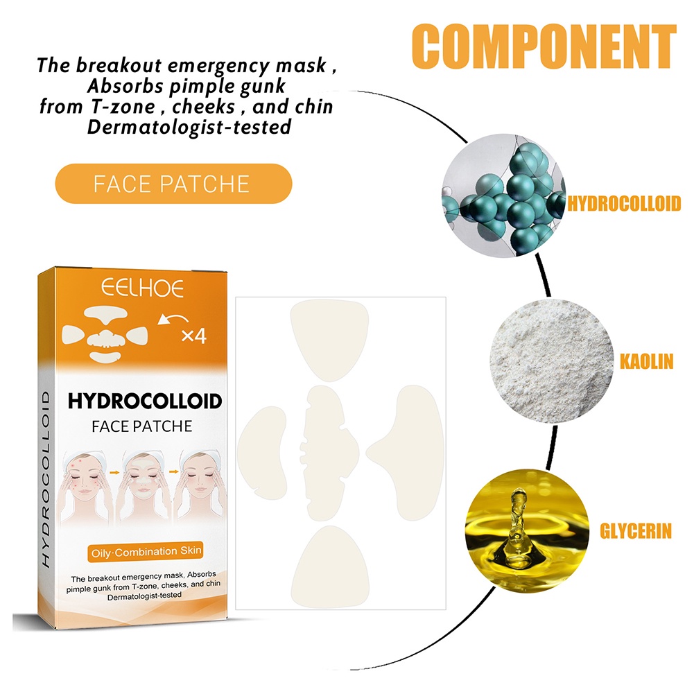 EELHOE Mụn Vá Hydrogel Mặt Mụn Mụn Vá Hydrocolloid Gel Da TAG Điều Trị Loại Bỏ Dán Chăm Sóc Da Mặt Cầm Tay Trong Suốt Vô Hình vá Nhanh giao hàng