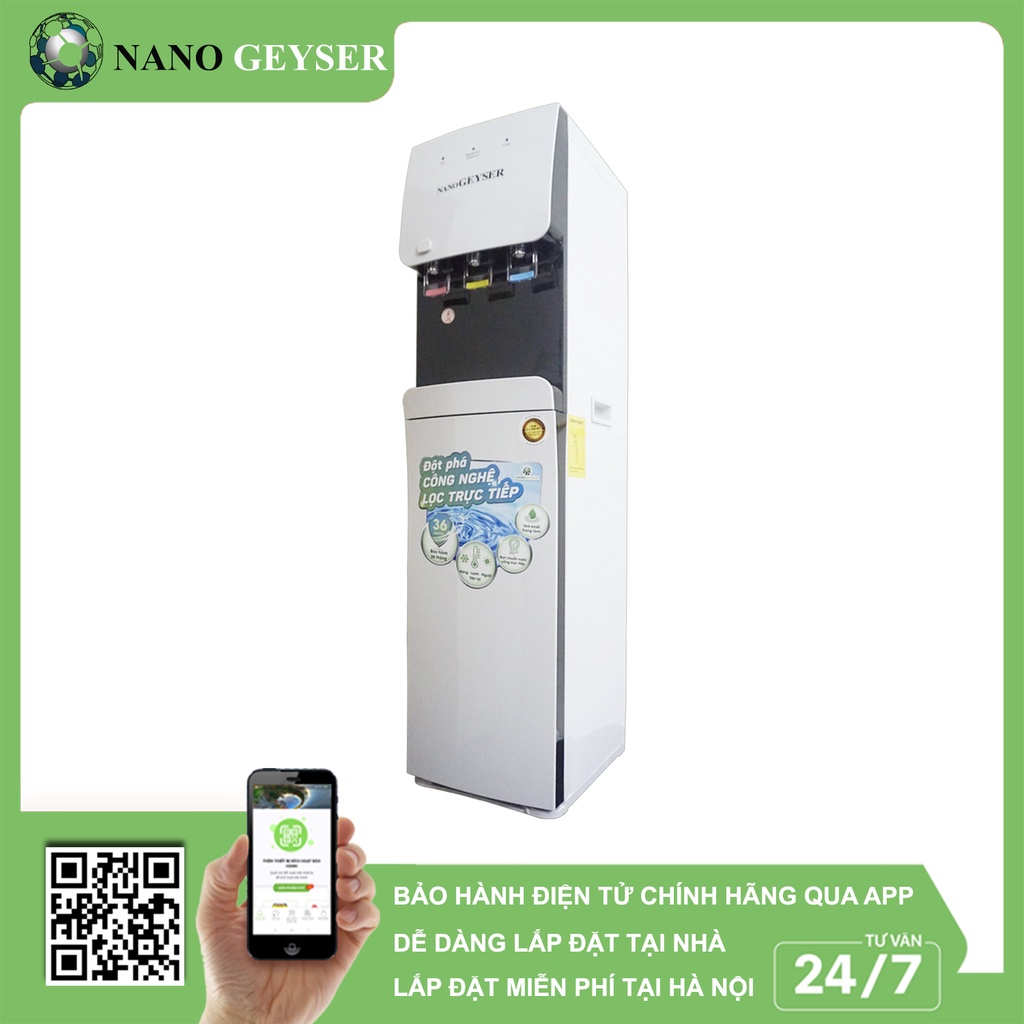 Máy lọc nước Nóng Lạnh Nano Geyser G22 8 Cấp, Lọc trực tiếp từ nguồn nước, Bảo hành 5 năm