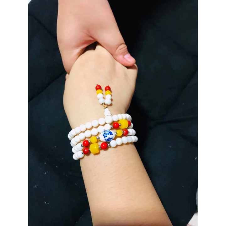 VÒNG TAY DẠNG QUẤN ĐÁ SAN HÔ 6LY