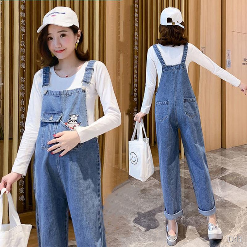 👗AOHUI👗Quần áo bà bầu bộ đồ mùa thu bộ đồ bà bầu mùa xuân, mùa thu và mùa đông thời trang phong cách mới quần ống rộng