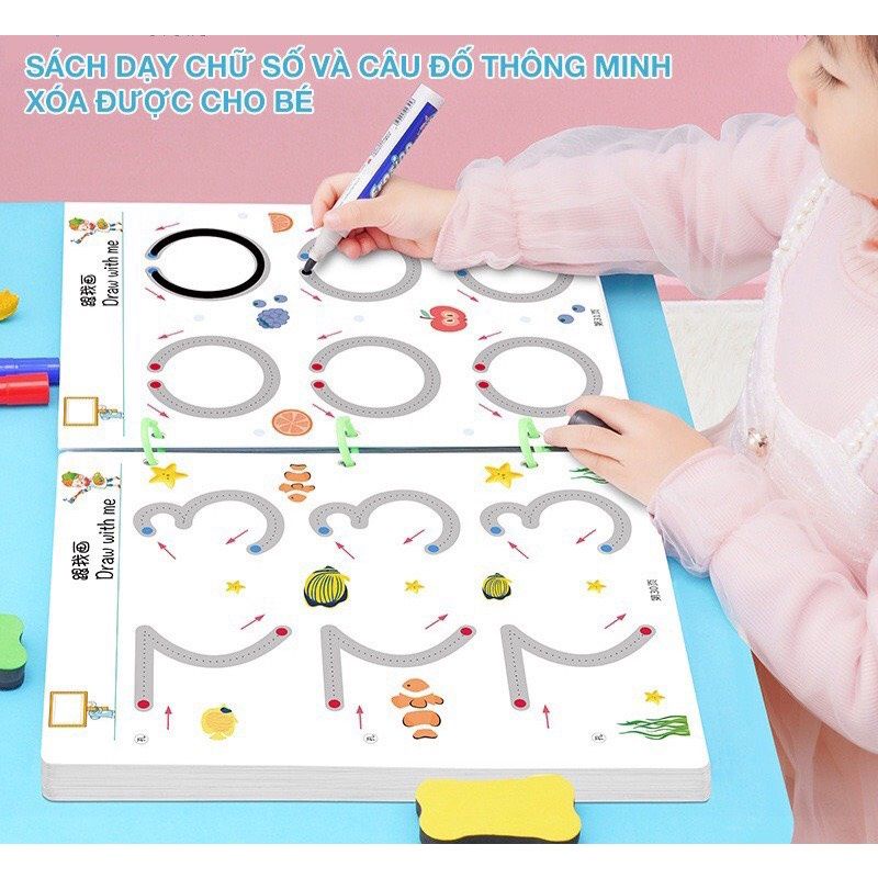 Bộ Rèn Nét Chữ, Nối Số Thông Minh xóa được