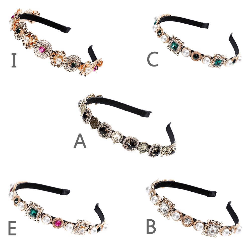 Haimeikang Thời trang Hàn Quốc Rhinestone Ngọc trai cài tóc nữ