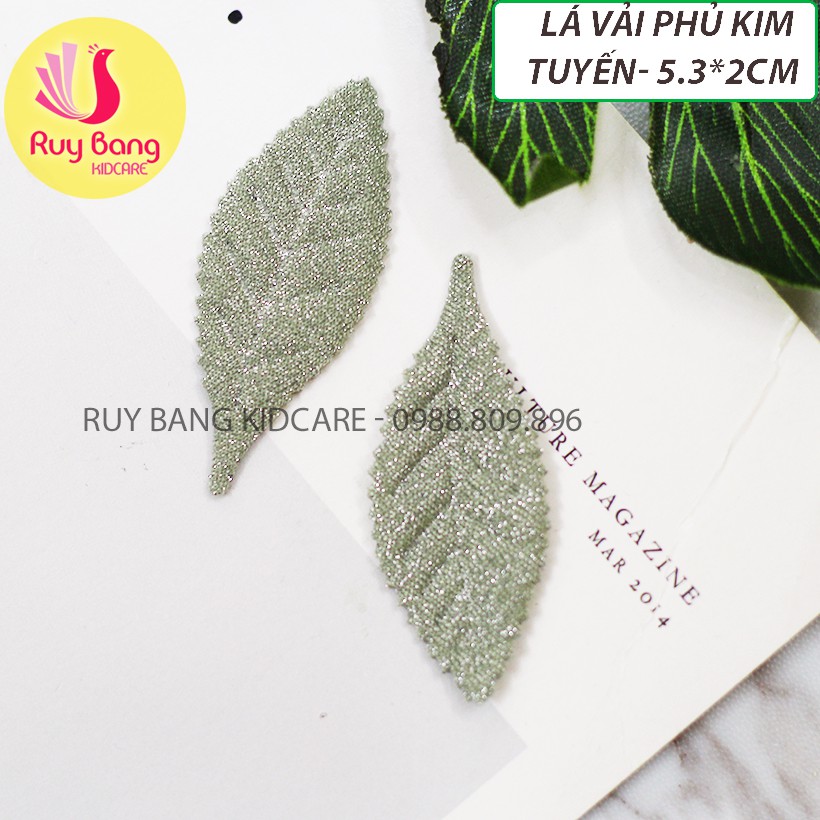 Lá vải phủ nhũ kim tuyến