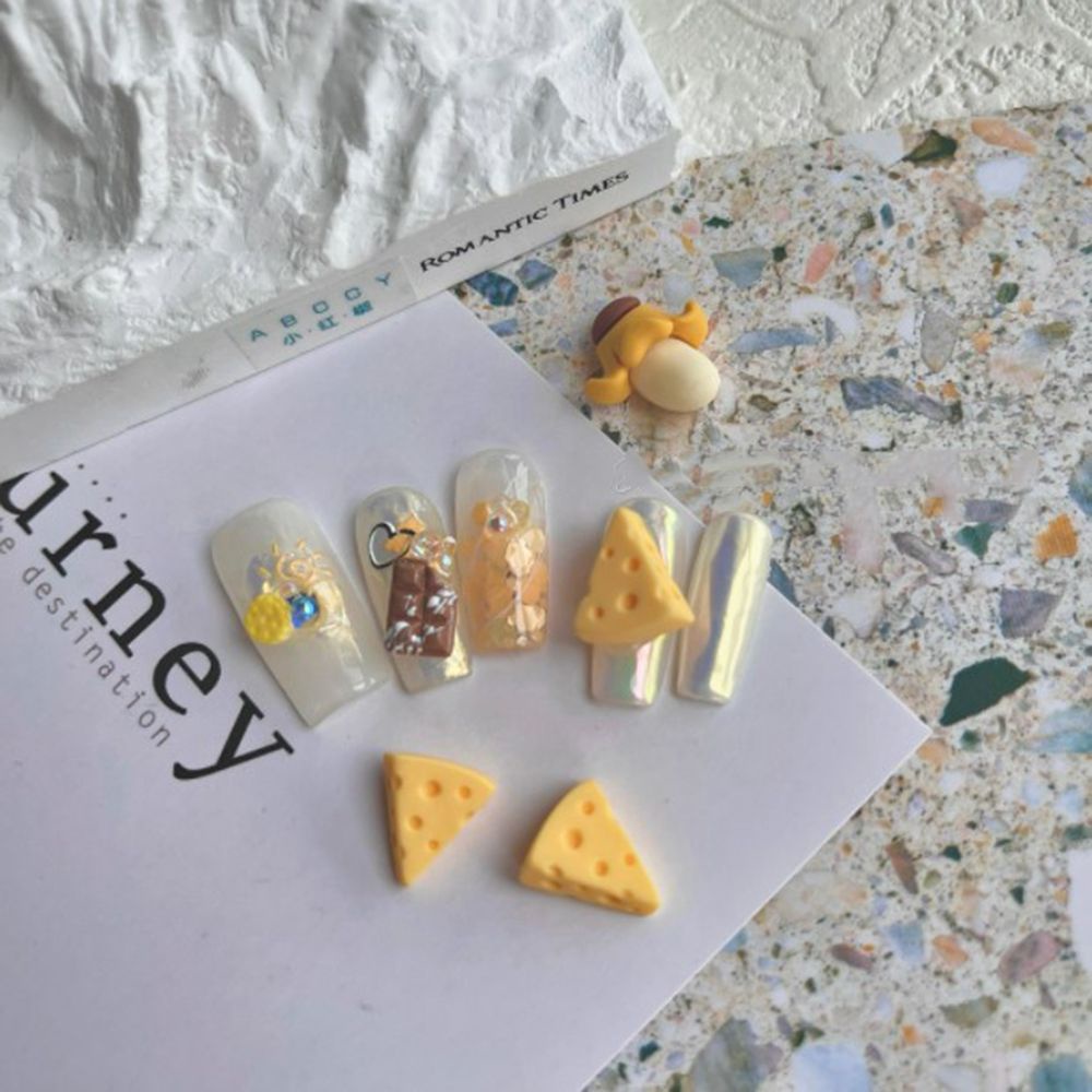 [Hàng mới về] Set 10 phụ kiện trang trí móng tay hình hoạt hình 3D phong cách Nhật Bản đơn giản dễ thương