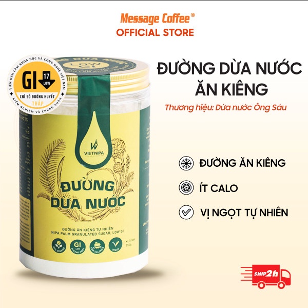 Đường ăn kiêng, Đường Dừa Nước Hữu Cơ Ông Sáu đường organic thuần chay dành cho người tiểu đường, ăn kiêng kento