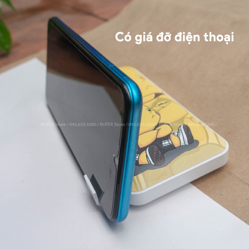 Pin Sạc Dự Phòng 10000mAh, Cục Sạc Nhanh Tích Hợp 4 Cổng Ra Vào Cho iPhone/Huawei/Samsung/Xiaomi/Oppo/Vivo Tiện Lợi