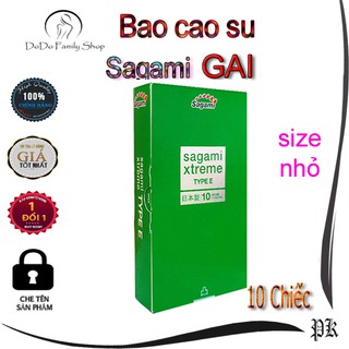 Bao cao su siêu mỏng có gai Sagami Xtreme Type E Green