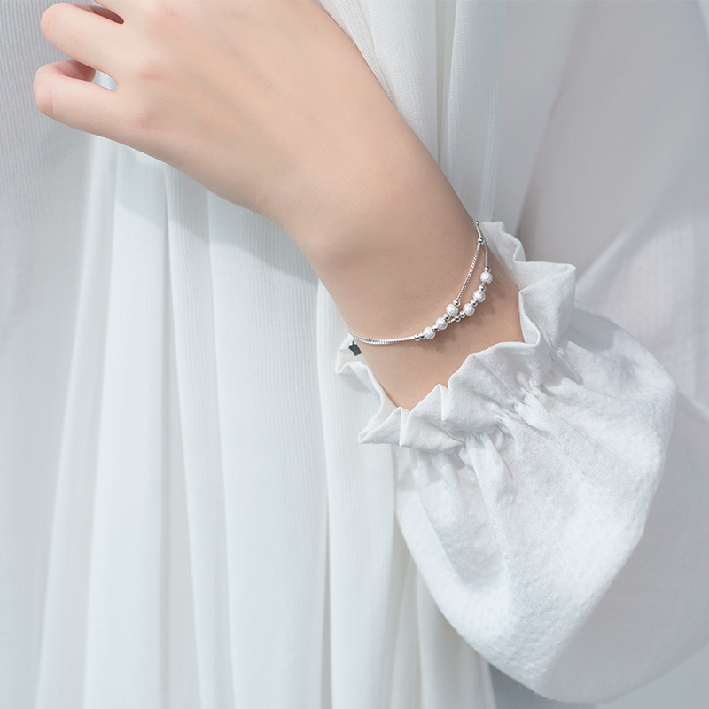 Silver Bracelet Fashion Lucky Transfer Beads