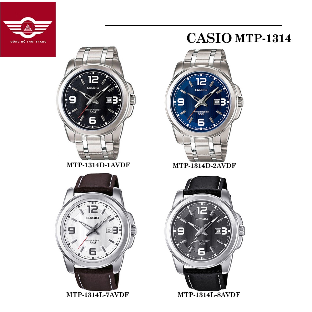 [CHÍNH HÃNG] Đồng hồ nam MTP-1314 chính hãng Casio Anh Khuê Series MTP-1314D, 1314L