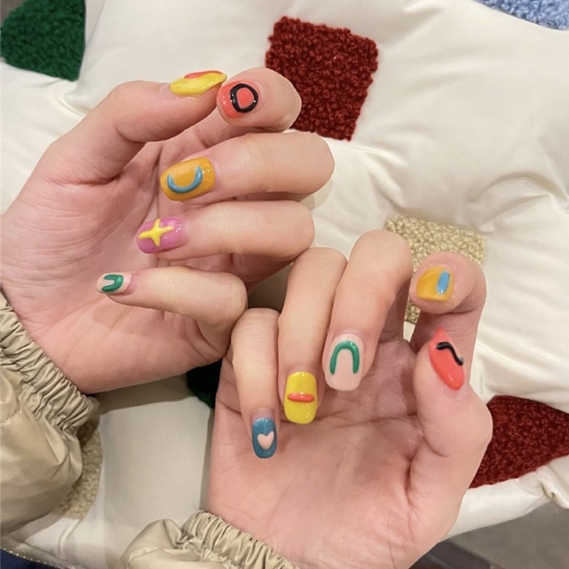 ( N543 - N549 ) Bộ 24 móng giả dáng dài ( Tặng kèm keo và dũa )