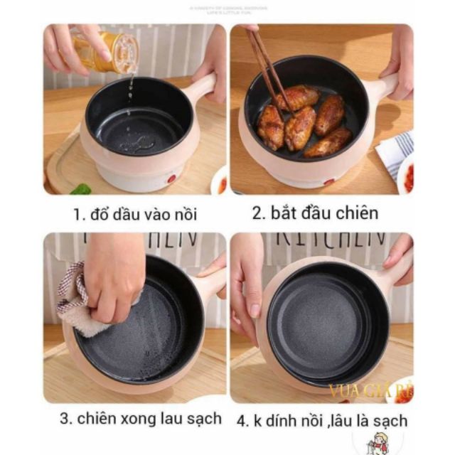 CA NẤU MÌ KIÊM NỒI LẨU MINI CÓ TẦNG HẤP