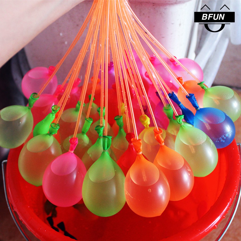 Bộ 111 Bong Bóng Nước Chùm HAPPY Baby Balloons LOẠI TỐT - Bong Bóng Nước CÓ VÒI NỐI Bơm Nhanh
