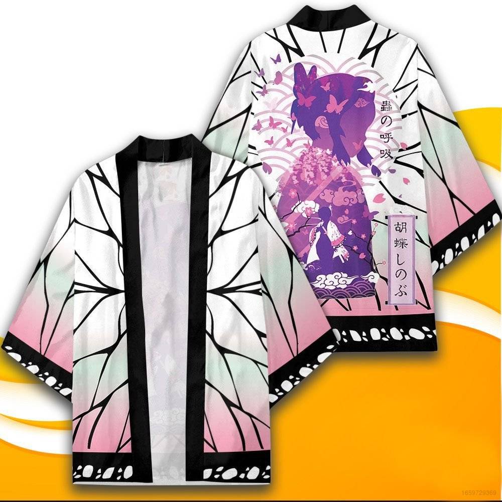 Áo Khoác Kimono Dáng Rộng Hóa Trang Nhân Vật Anime Demon Slayer: Kimetsu No Yaiba Tanjirou Shinobu Zenitsu