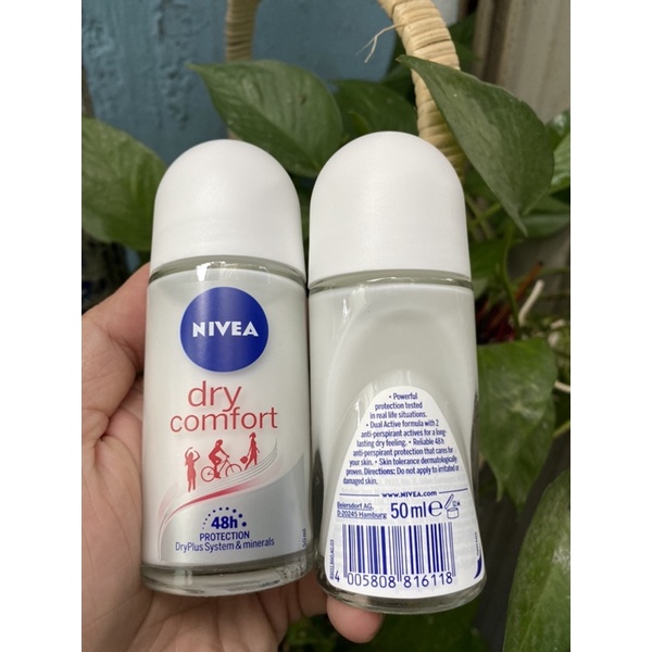 [ Date 2024 ] Lăn Khử Mùi Nivea Dry comfort 50ml Chính Hãng