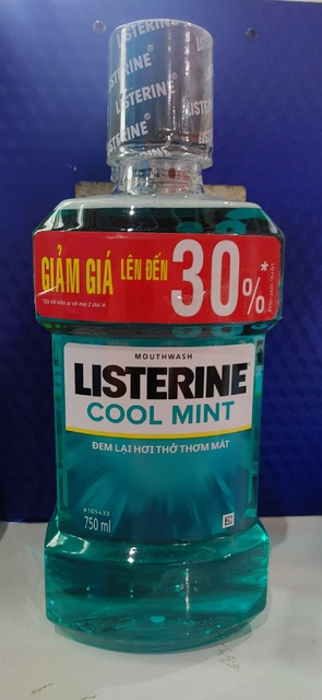 Combo 2 Nước Súc Miệng Hương Bạc Hà Listerine Cool Mint (750ml/Chai)