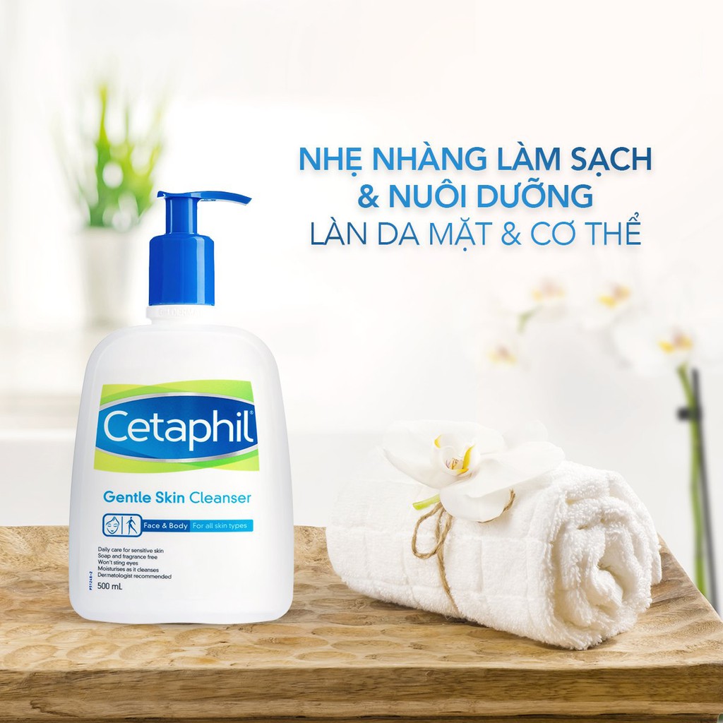 ❤️Cetaphil ❤️ Sữa Rửa Mặt Cetaphil Dịu Nhẹ Gentle Skin Cleanser 125ml - 500ml - Skinfa.