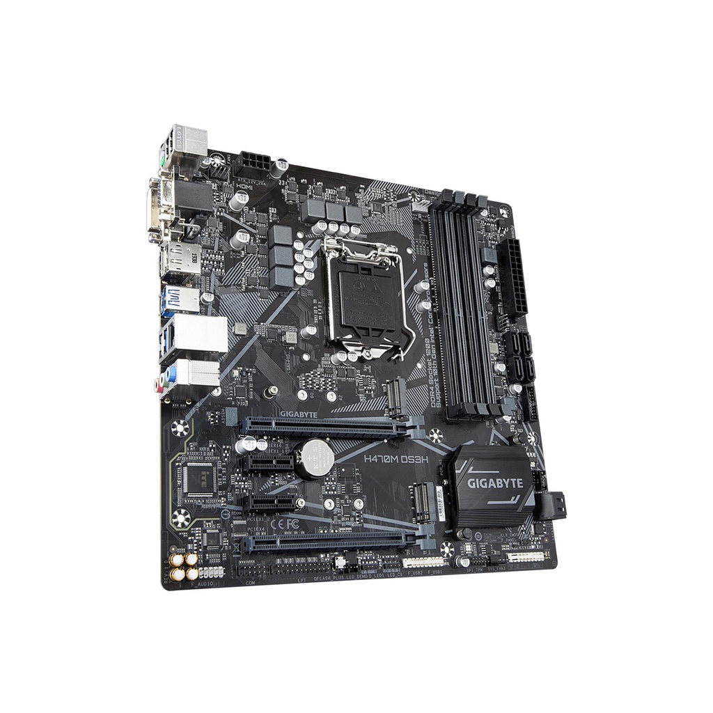 Main Bo Mạch Chủ Gigabyte H470M-DS3H (Chipset Intel H470/ Socket LGA1200/ VGA onboard) NEW