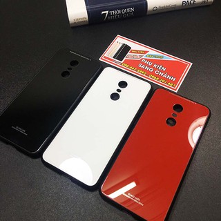Ốp Lưng Kính Cường Lực Xiaomi Redmi 5 Plus - Mặt Ốp Làm Bằng Kính Bóng, Hạn Chế Vân Tay, Chống Xước