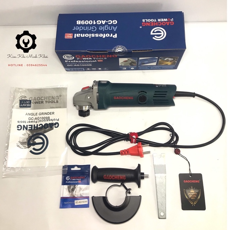 [Chính Hãng] Máy mài góc 100MM| Máy cắt cầm tay GaoCheng 750W GC-AG1009B( Cam kết lõi đồng 100%, hàng nhập khẩu)