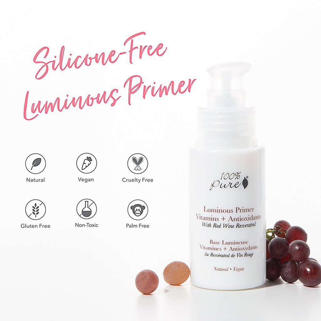 [Meoheo] Kem lót LUMINOUS PRIMER VITAMINS + ANTIOXIDANTS WITH RESVERATROL 30ml 100% Pure