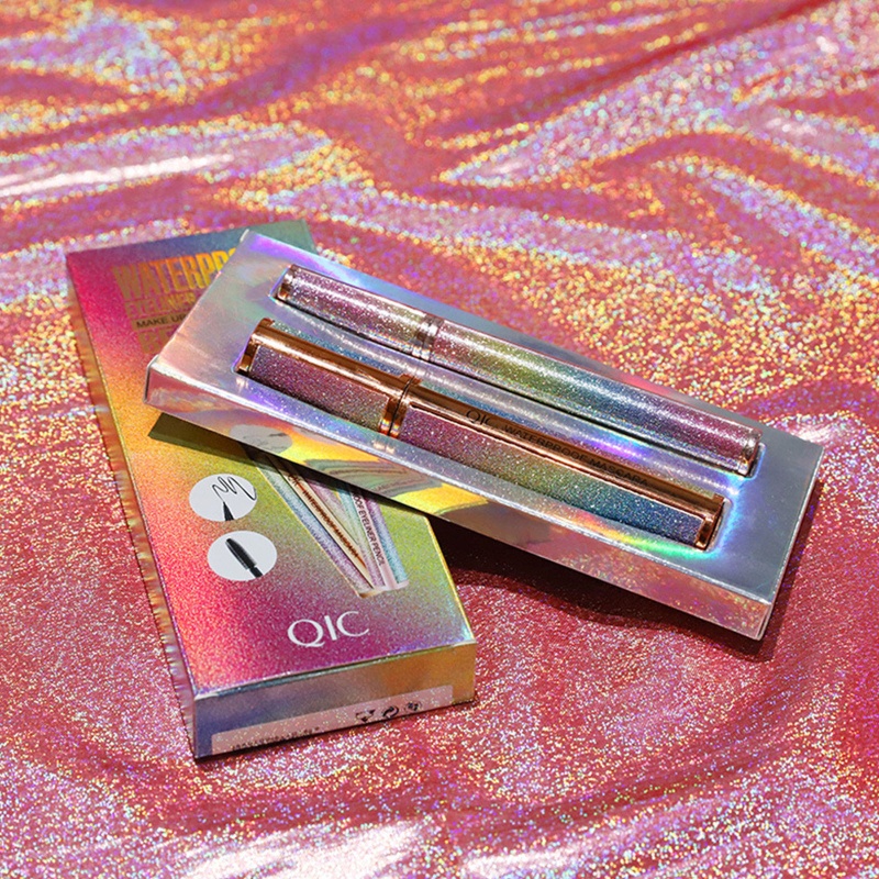 Set Bút Kẻ Mắt Dạng Lỏng + Mascara 4D Chống Nước Làm Dày Và Cong Mi Hiệu YOUYO