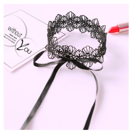 Vòng cổ choker ren thắt nơ quyến rũ