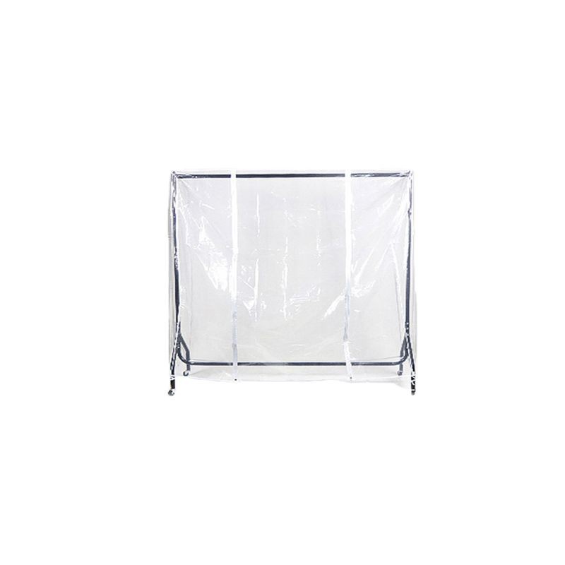 cc Clear Waterproof Dustproof Zip Clothes Rail Cover Clothing Rack Cover Protector Bag Hanging Garment Suit Coat Storage Display
