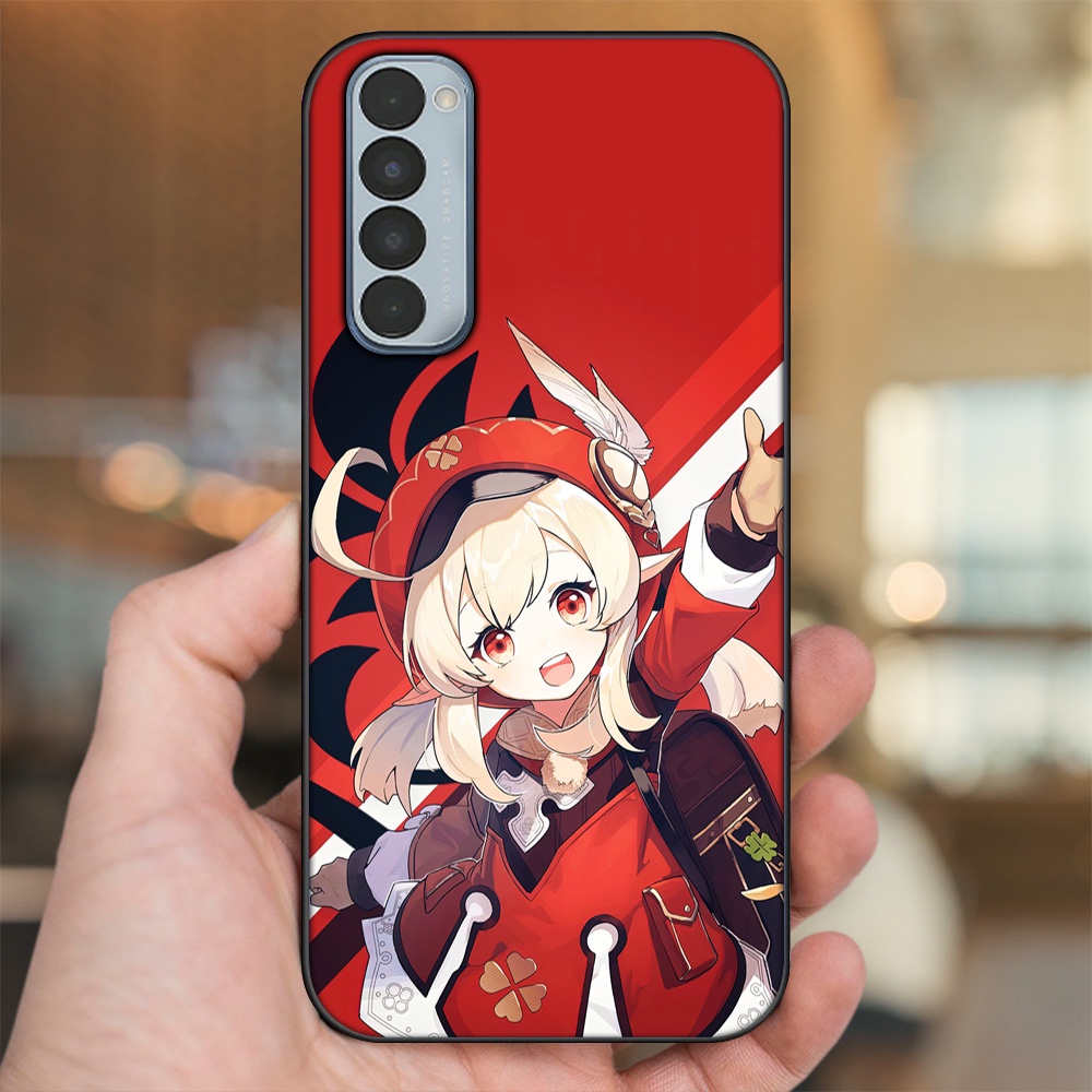 Ốp lưng Oppo Reno 4 Pro viền đen in hình Klee Genshin Impact