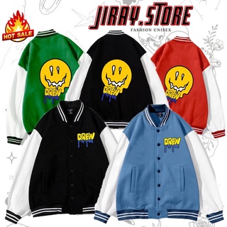 Áo varsity jacket - áo khoác bomber cardigan 4 màu drew - jiray.store