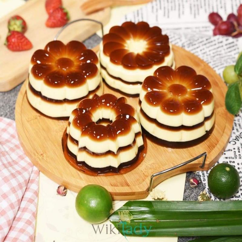 Khuôn làm rau câu, ấn xôi hình hoa mai trơn 9cm khuôn liền
