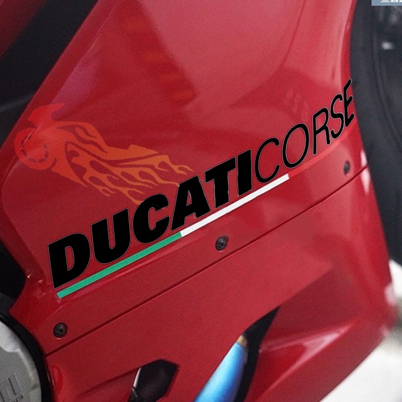 1 BỘ DUCATI 1199 Panigale Hình dán phản quang Bình xăng Kính chắn gió Thân xe Decal dán biểu tượng xe máy
