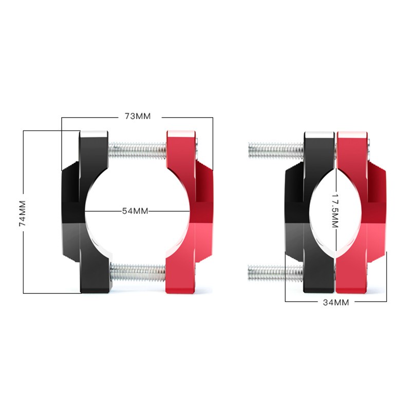 Kẹp Cố Định Đèn Pha 54mm Gắn Tay Lái Xe Mô Tô | BigBuy360 - bigbuy360.vn