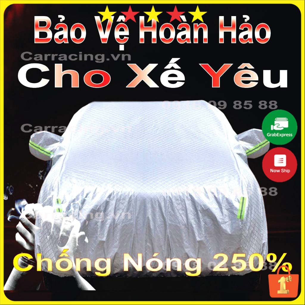 Bạt phủ xe ô tô CARRACING LA02 Bạt Phủ Ô TÔ Tăng 250% Che nóng ⛈️ mưa ⛈️ xước ⛈️ Xe Hơi 4 chỗ , 5 Chỗ , 7 chỗ , Bán Tải