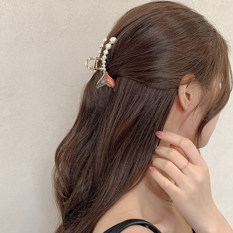 Kẹp Tóc Hình Đuôi Cá Đính Kim Cương Giả Sang Trọng Thời Trang Cho Nữ