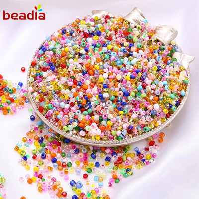 Hạt Làm Chuỗi Đeo Tay Beadia Bằng Thủy Tinh Mini Nhiều Màu Thời Trang Dành Cho Nữ