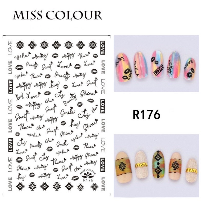 Sticker chữ dán móng , trang trí móng / nail giá rẻ