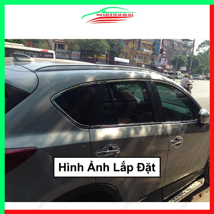 Bộ nẹp viền chân kính cong kính Mazda Cx5 2018-2023 Inox sáng bóng chuẩn form xe