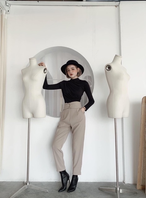 ÁO NHÚM CỔ LEO TAY DÀI MS11376