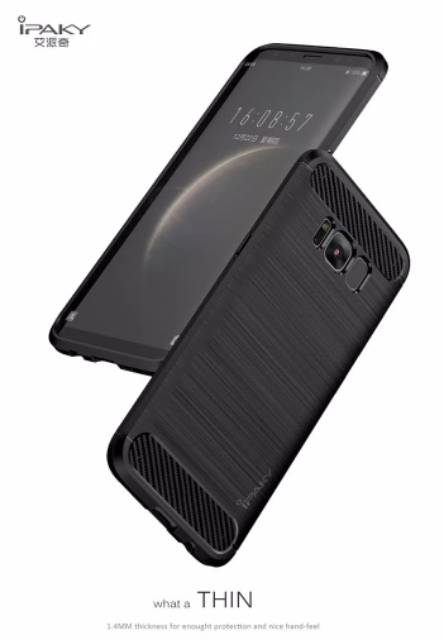 Ipaky Ốp Điện Thoại Dẻo Họa Tiết Sợi Carbon Thời Trang Cho Samsung S8 Plus