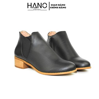 Bốt cao gót 3p đế vuông da mềm, da lộn cao cấp hano2602