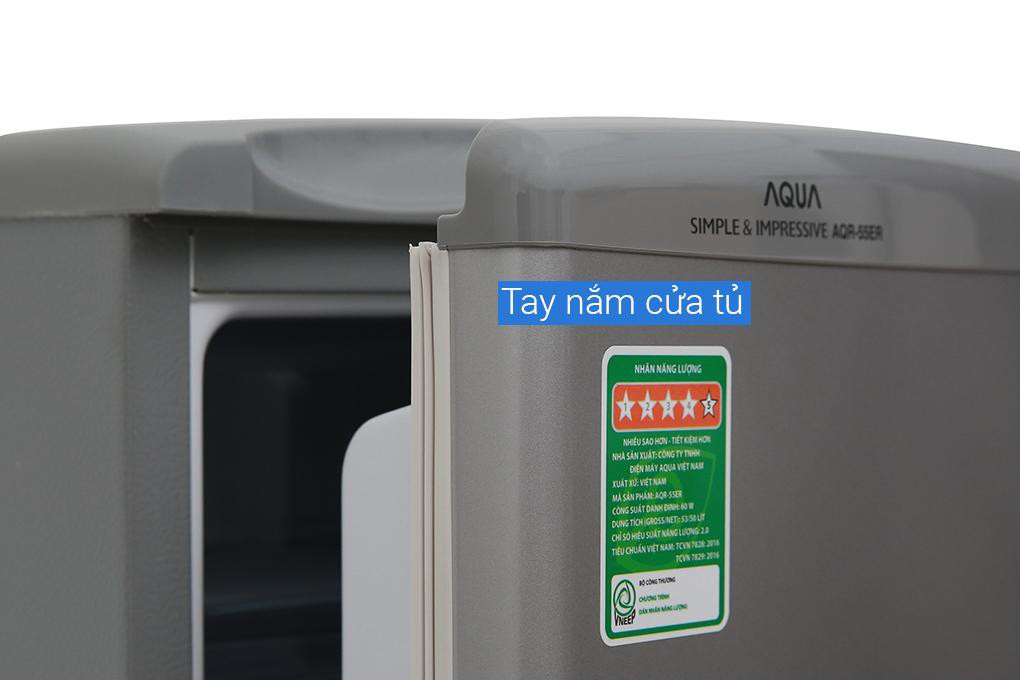 Tủ lạnh Aqua 50 lít AQR-55ER (SS)-HÀNG CHÍNH HÃNG