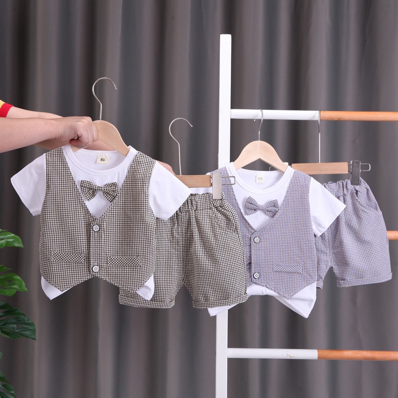 Bộ Đồ Vest Ngắn Tay Thanh Lịch Dành Cho Trẻ Nhỏ