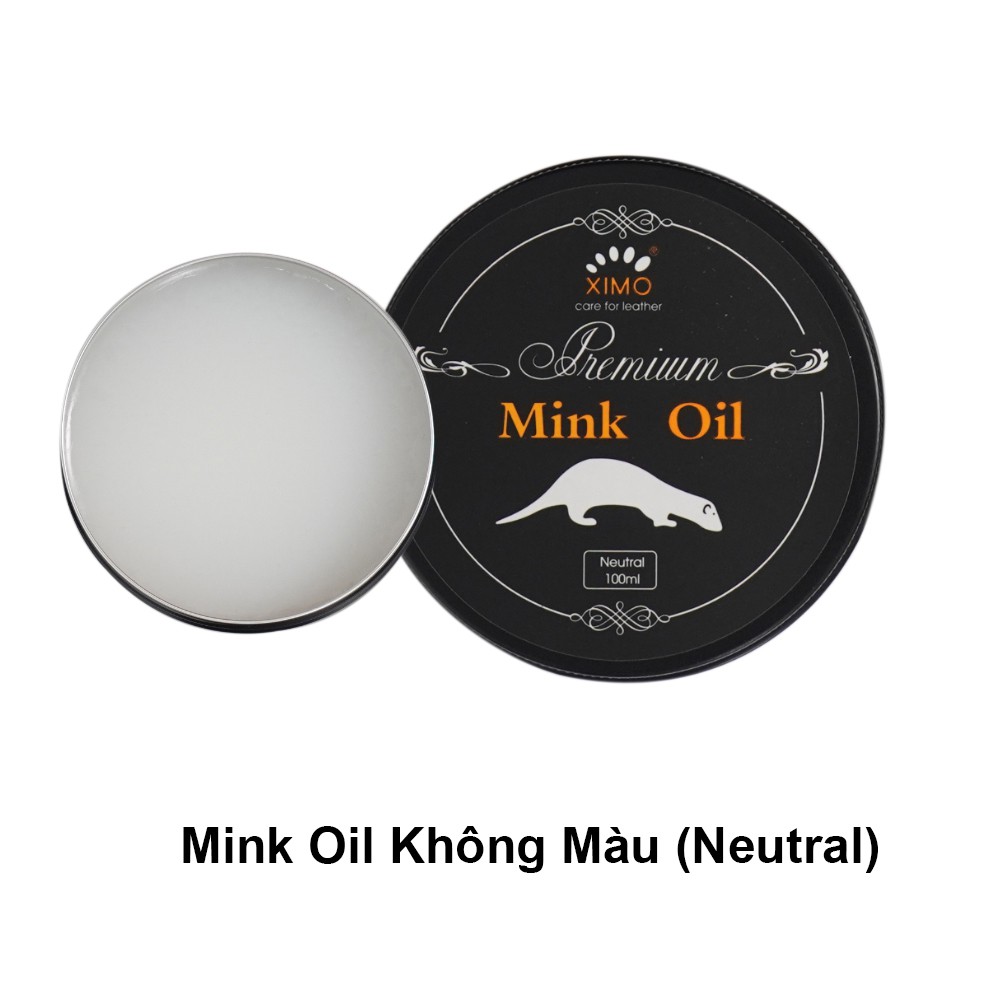 Mink oil mỡ chồn 100ml XIMO chuyên bảo dưỡng chăm sóc đồ da, phục hồi làm mới giày da, túi ví, áo da, ghế sofa XXI01
