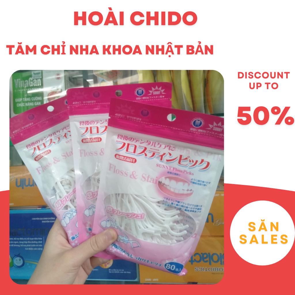 Tăm chỉ nha khoa Nhật Bản Sunny gói 80que