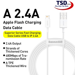 Cáp Sạc Nhanh Baseus Mini White Cổng Cho ip,tablet táo