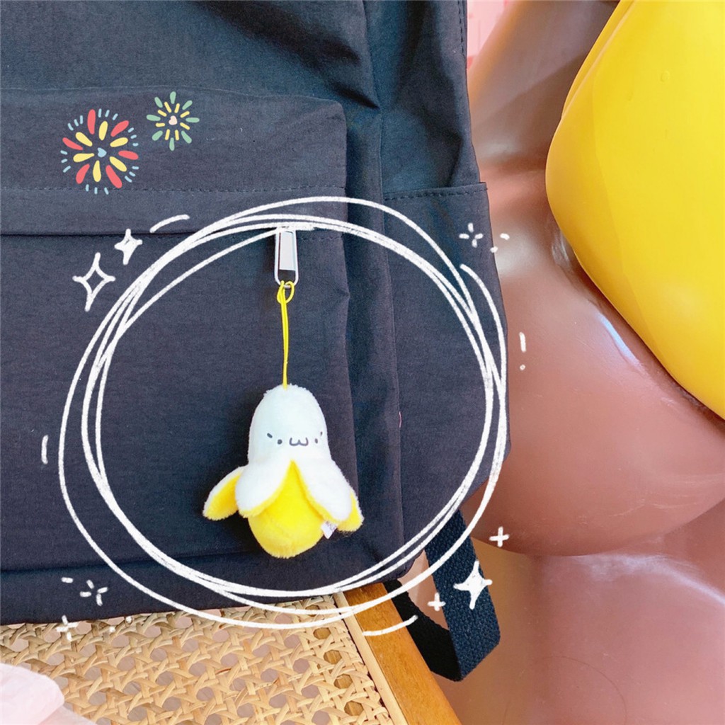 Móc chìa khoá/ Móc khóa trái chuối bông ngộ ngĩnh