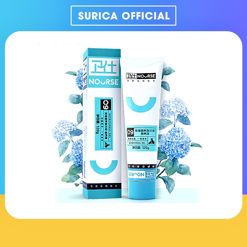Gel dinh dưỡng cho chó mèo Nourse 09 Dinh Dưỡng Tăng cân Đẹp lông Surica VN09 (120gr)